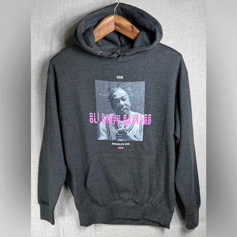 Ol' Dirty Bastard Brooklyn Zoo Raw Charcoal Hoodie Size M
